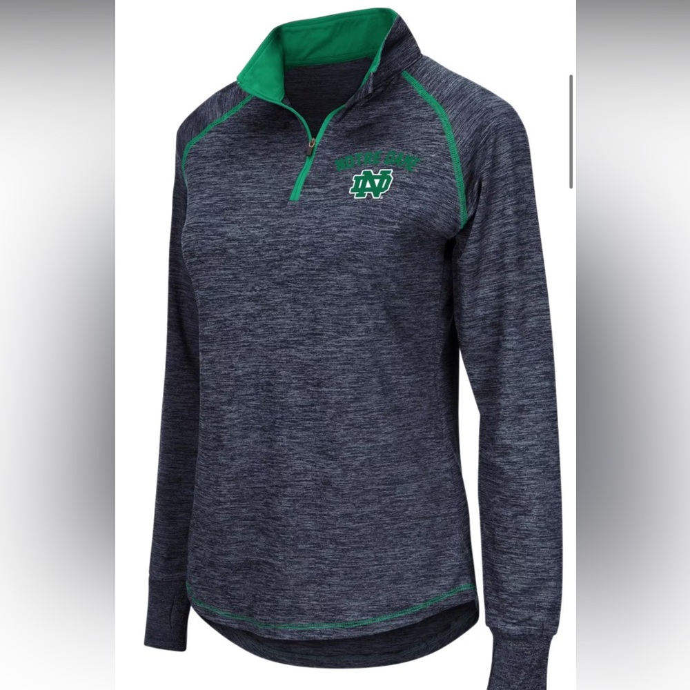 Notre Dame Fighting Irish 1/4 zip Pullover Long Sleeve Shirt unisex 2XL ☘️👏🏻